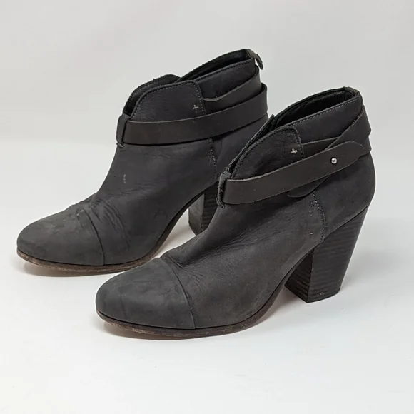 Rag & Bone Harrow Gray Suede Booties With Box Size 39.5 US Size 8.5 - Picture 7 of 10